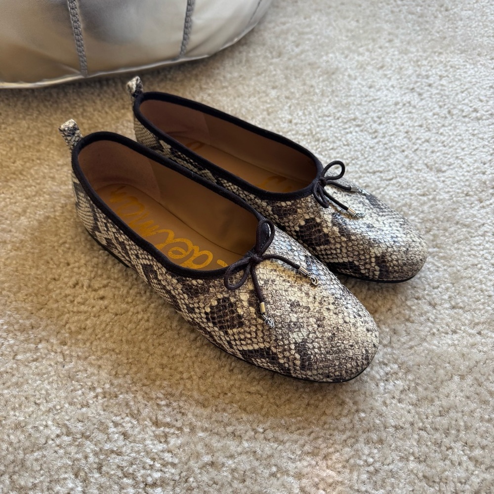 Sam Edelman Ari Ballet Flats Snake Animal Print